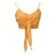 Orange Sexy Top für Frauen Bowknot Spaghetti Straps Ärmelloses Sommer Cami Top