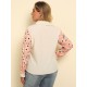 Bluse für Frauen Aprikose zweifarbige geknotete Schleifen Turndown-Kragen Langarm Polyester Casual Summer Tops