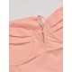 Damen Bluse Rosa Baumwolle U-Ausschnitt Schnürung Langarm Sexy Tops