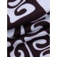 Damenhose Black Polyester Raised Waist Letters Pattern Ausgestellte Hose