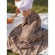 Damenrock Kordelzug Leopardenmuster Viskose Mittellange Länge Natürliche Taille Herbst und Winter Casual Bottoms