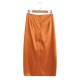 Damenrock Orange Polyester Knielange Unterteile