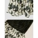 Damenrock Schwarz Plissee bedruckt Polyester Mittellange Länge Casual Bottoms