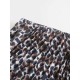 Damenrock Schwarzer Leopardenmuster Polyester Lange natürliche Taille Unterteile
