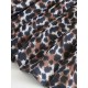 Damenrock Schwarzer Leopardenmuster Polyester Lange natürliche Taille Unterteile