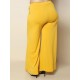 Plus Size Hose für Frauen Gelbe lange Knöpfe Lycra Spandex Zipper Fly Long Hose