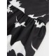 Plus Size Vintage Kleid Black Bat Print Swing Kleid mit Cape