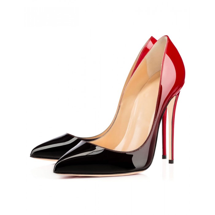 Frauen High Heels 2021 Spitzschuh Slip aus Pumps Schwarz Kleid Schuhe