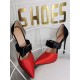 Plus Size High Heels für Frauen Pointed Toe Stiletto Heel Mode Rot Mary Jane Heels