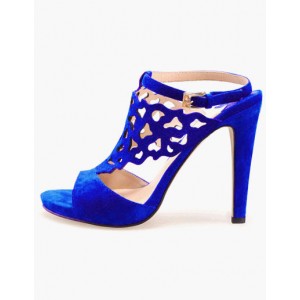 Beliebte Sandaletten mit Stilettos in Blau