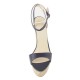 2021 Schwarze Frauen Sandalen Sandalen mit Keilabsatz Offene Zehen Schnalle Detail Knöchelriemen Sandale Schuhe