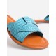 Flache Sandalen für Frauen Flaches PU-Leder Casual Wearable Rubber Slip On Slippers
