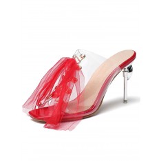 Frauen Clear Backless Sandal Transparente Slippers Slides 