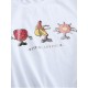 Cartoon Frucht und Sonnendruck Basik T-Shirt