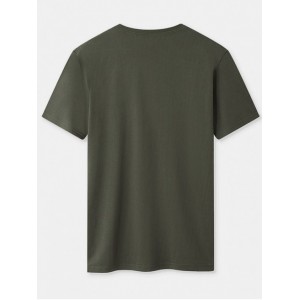 Farbblock N Buchstabe Druck Basic T-Shirt