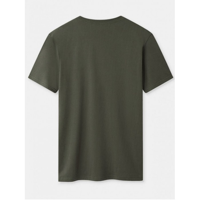 Farbblock N Buchstabe Druck Basic T-Shirt