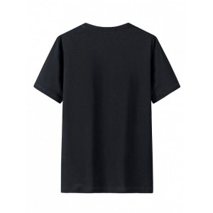 Grafisches Druck Rundhals Baumwolle T-Shirt