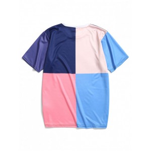 Kurzärmliges T-Shirt mit Farbblockierung