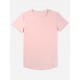 Männer Rundhalsausschnitt Helles Rosa T Shirt