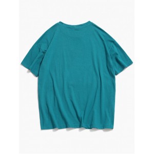 Rundhalsausschnitt Reine Farbe Klassische T-Shirt