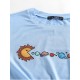 Planet Bedrucktes T-Shirt mit Kurzen Ärmeln