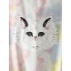 Krawattenfärbende Lustiges Katze Übergroße Hängender Schulter Sweatshirt