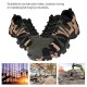 Herren-Arbeitsschuhe mit Stahlspitze atmungsaktiv Camouflage-Optik Stahlkappe für Arbeits- und Industriebau Schuhe [44 Grüntarn]