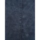 Etuikleid Blau Kleider Denim im schicken & modischen Style Langarm mit Carmenausschnitt und Reißverschluss