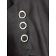 Etuikleid Schwarz Kleider Polyester im schicken & modischen Style Langarm Damenmode Halskragen mit Seilschlingen für Herbst und Frühling