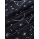 Schwarze figurbetonte Kleider Sexy Starry Sky Print Ärmelloses Slip-Kleid