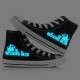SXDE Canvas Sneaker Segeltuchschuhe Unisex Leinwand Sportlich Schuhe Walking Dead Unisex Canvas High Top Sneakers