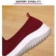 Xu-shoes Casual-Walking-Schuhe Unisex Chinese Traditional Old Beijing Slipper Schulung Tai Chi Hausarbeit Comfort Schuhe 2020NEW (Color : Red Size : EUR 35)