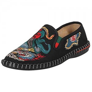 Xu-shoes Orientalische Mythologie Slipper traditionelles Kunsthandwerk Social Youth Shopping Fahrschuh Martial Tai Chi Light Schuh (Color : Black Size : M EUR 39)