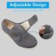Herren Diabetiker-Ödema-Schuhe leicht atmungsaktiv breit verstellbar einfaches An- und Ausziehen für ältere Menschen geschwollene Füße Plantarfasziitis