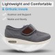Herren Diabetiker-Ödema-Schuhe leicht atmungsaktiv breit verstellbar einfaches An- und Ausziehen für ältere Menschen geschwollene Füße Plantarfasziitis