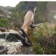 CAMEL CROWN Leder-Sandalen für Herren offene Zehenpartie für Outdoor Wandern Wandern Strand Sport Fischer Riemchensandale | Sommer wasserdicht (Black-7837) 46 EU