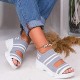 Women?s Casual Woven Wedge Comfy Open Toe Sandals Cloth Mesh Wedge Peep Toe Sandals