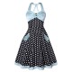 1950er Jahre Kostüm Pin Up Girl Vintage Kleid Polka Dot Rockabilly Kleid