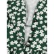 Burgunderrot mit Polka-Tupfen 50er jahre mode und Knöpfen ärmellos V-Ausschnitt Polyester im eleganten Stil knielang
