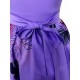 Vintage Kleider mit Print 50er jahre mode Lila und Gürtel Rockabilly kleid Nylon Kleider ärmellos und Rundkragen Damenmode für Sommer