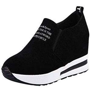 Keilabsatz Sneakers Für Damen/Dorical Frauen Plateau Freizeitschuhe Mode Slip On Sneaker Fashion Fitnessschuhe Ausverkauf