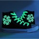 Telacos One Piece Trafalgar Law Cosplay Schuhe Canvas Schuhe Sneakers Luminous Schwarz und Blau