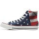 Unbekannt Sneaker All American USA - Base Type Star Unisex - Print Vintage 1200dpi - Italian Style - personalisierte Schuhe (Handwerk Produkt) mit American Flag (USA)