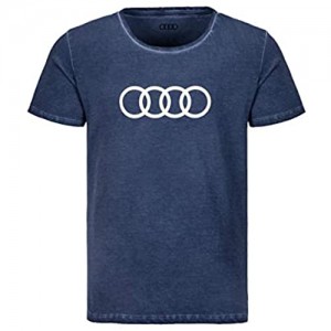 Audi T-Shirt Ringe, Herren, blau, L