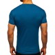 BOLF Herren T-Shirt Einfarbig mit Rundhalsausschnitt Kurzarmshirt Top Figurbetont Tee O-Neck Basic Männer Kurzarm Sportswear Crew Neck 3C3