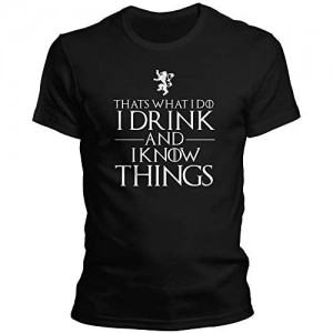 DragonHive Herren T-Shirt Thats What i do i Drink and i Know Things