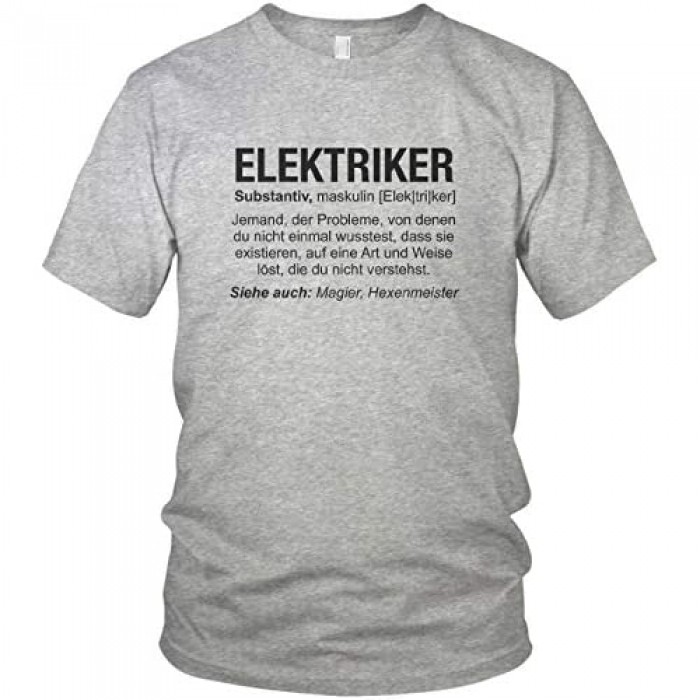 Elektriker Wikipedia - Job Spruch Motto Beruf Geschenk Motiv - Herren T-Shirt und Männer Tshirt