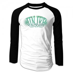 Jinjer Logo Mens Boy's Long Sleeve Raglan Tee T-Shirt Fashion