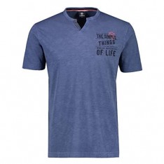 LERROS Herren T-Shirt/Serafino 1/2 2133947 blau
