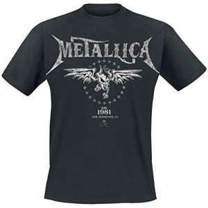 Metallica Biker Männer T-Shirt schwarz Band-Merch, Bands